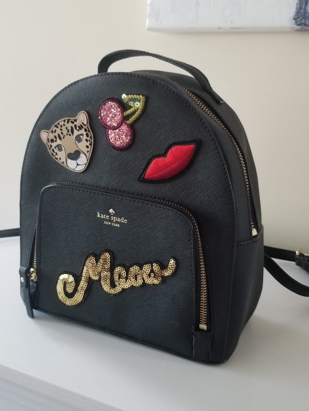 Kate Spade Run Wild Leopard Backpack - Picture 2 of 14